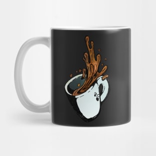 Coffee is spilling pattern  - black Mug